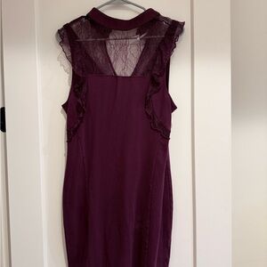 Free People Plum Lace-Back Midi Dress